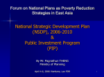 Communications strategy for PRSP/plan elaboration