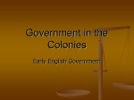 Government in the Colonies