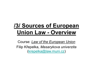 3/ Sources of European Union Law - Overview - IS MU