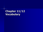 Chapter 11/12 Vocabulary