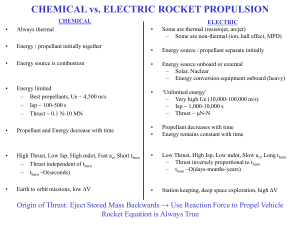 Rocket Groups: Chemical versus Electrical