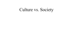 Culture vs. Society