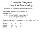 Example Program: Invoice Processing