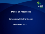 Briefing Session presentation Panel of Attorneys II