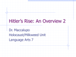 Hitler`s Rise: An Overview