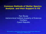 Common Methods of Stellar Spectra Analysis and their Support in VO