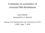 Comments on MC systematics of corrected MB