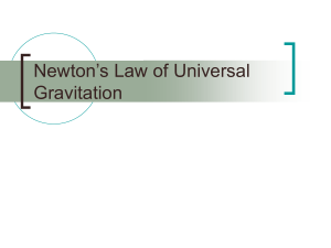 Newton`s Law of Universal Gravitation