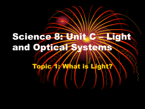 Science 8: Unit C – Light and Optical Systems