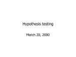 Hypothesis testing