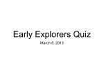 Early Explorers Quiz