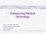 Outsourcing Medical Technology