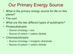Our Primary Energy Source