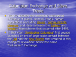 Columbian Exchange and Slave Trade