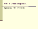 Direct Proportion