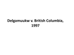 Colleen Noble Presentation on Delgamuukw v. B.C., 1997