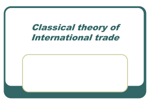 Ricardian Theory of International Trade