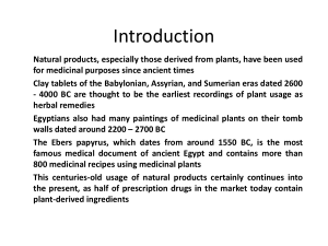 1 NPC Introduction Medicinal Plants
