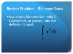 Applications of the Definite Integral