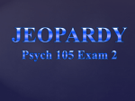 Just for fun: Jeopardy 2