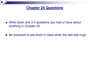 Chapter 24 Questions - About me...the Social Studies Guy