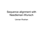 Needleman Wunsch sequence alignment