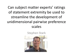 Can subject matter experts` ratings of statement extremity be used