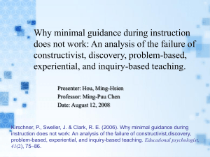 Why minimal guidance during instruction does not work: An analysis