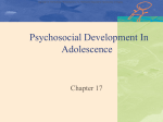 Psychosocial Development In Adolescence - McGraw