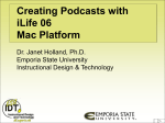 Podcasting in Education - Emporia State University