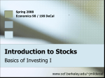 Lecture 02 - Basics of Investing I