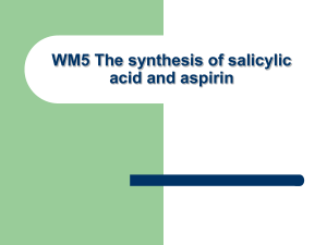 WM5 The synthesis of salicylic acid and aspirin