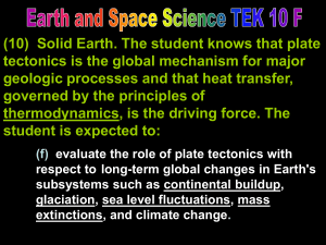 Plate Tectonics and the changing earth ppt