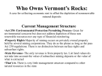 Vermont`s Mining Industry: A case for collecting economic rent to