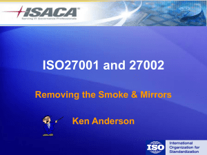 ISO27001 and 27002