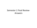 Semester 1 Final Review- Answers