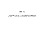 Linear Algebra Applications in MATLAB