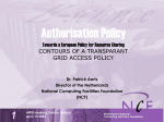 Authorisation Policy Towards a European Policy for