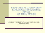 ferpa - Grand Valley State University
