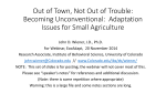 Becoming Unconventional: Adaptation Issues for Small Agriculture