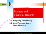 Chapter 8 Budgets and Financial Records