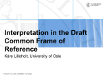 Interpretation in the Draft Common Frame of Reference