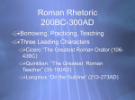 Roman Rhetoric 200BC
