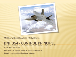 Mathematical Models of Systems