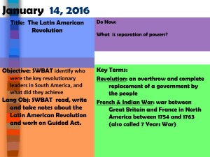 Revolution - World History Class