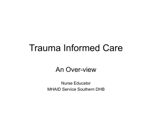 Trauma Informed Care - Adult Survivors CAN Sustain Recovery