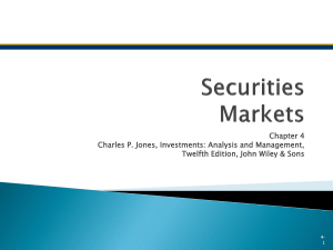 Securities Markets