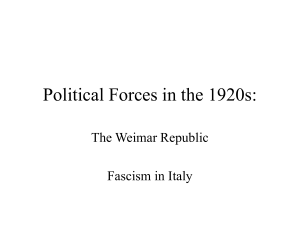 Political Forces in the 1920s