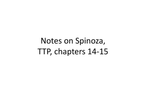 Notes on Spinoza on Faith and Philosophy