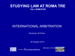 STUDYING LAW AT ROME TRE INTERNATIONAL